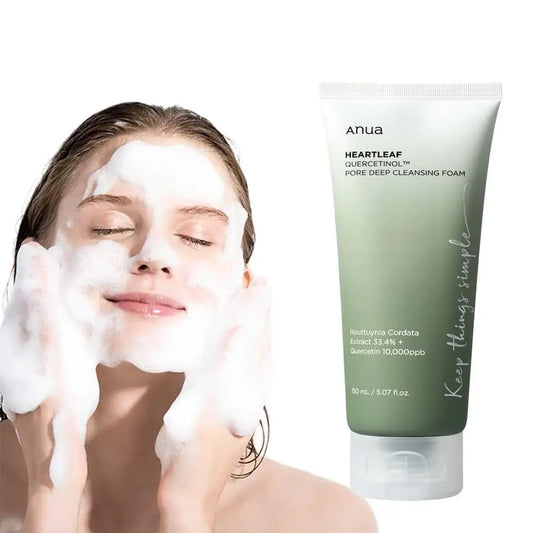 🧴 Anua Heartleaf Quercetinol Pore Deep Cleansing Foam – Mousse Nettoyante Anti-Acné & Purifiante